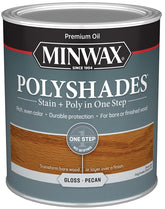 Minwax PolyShades 61420444 Wood Stain and Polyurethane, Gloss, Pecan, Liquid, 1 qt, Can